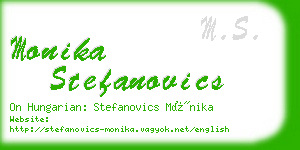 monika stefanovics business card